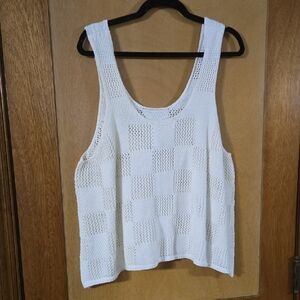 Curator Ivory Crochet Sleeveless Top